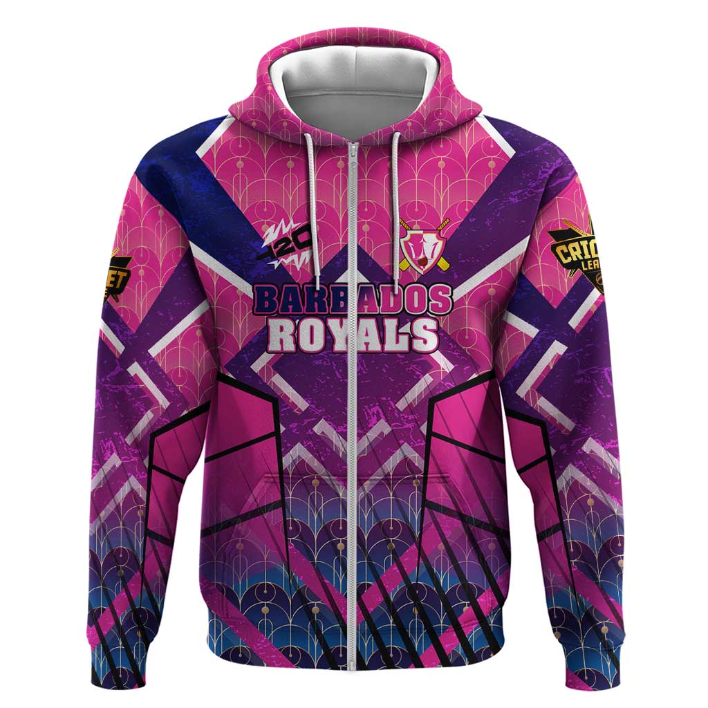 Personalised Barbados Cricket Royals Hoodie Crowned in Rhythm Style