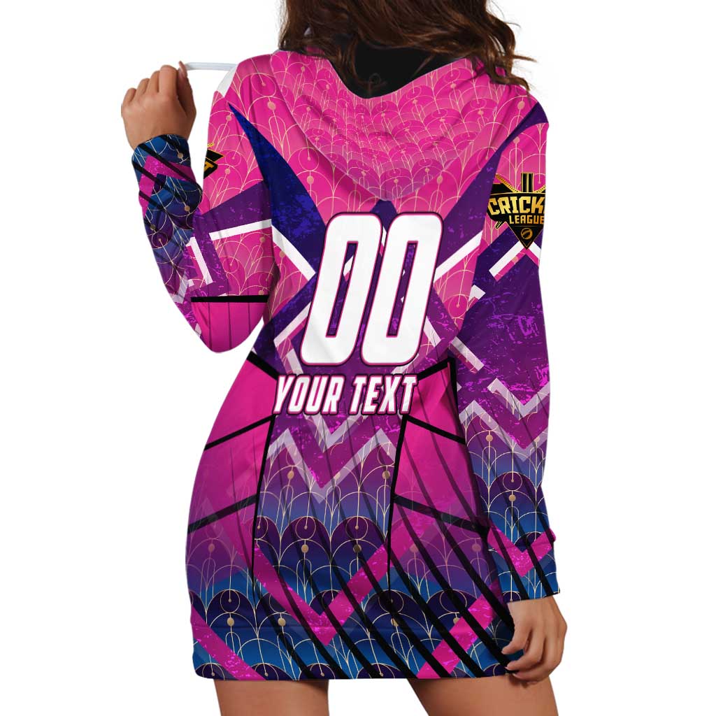 Personalised Barbados Cricket Royals Hoodie Dress Crowned in Rhythm Style