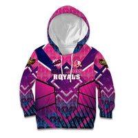 Personalised Barbados Cricket Royals Kid Hoodie Crowned in Rhythm Style