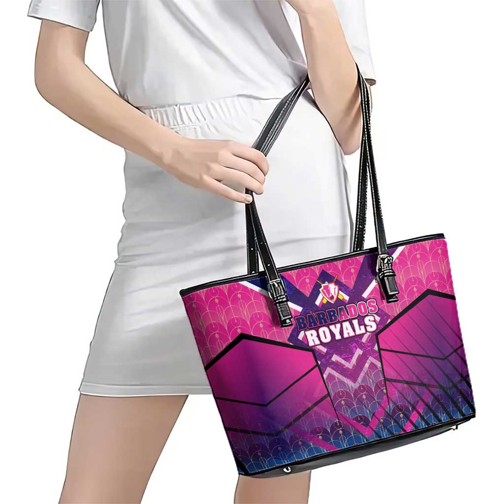 Barbados Cricket Royals Leather Tote Bag Crowned in Rhythm Style