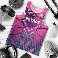 Personalised Barbados Cricket Royals Men Tank Top Crowned in Rhythm Style