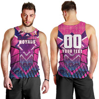 Personalised Barbados Cricket Royals Men Tank Top Crowned in Rhythm Style