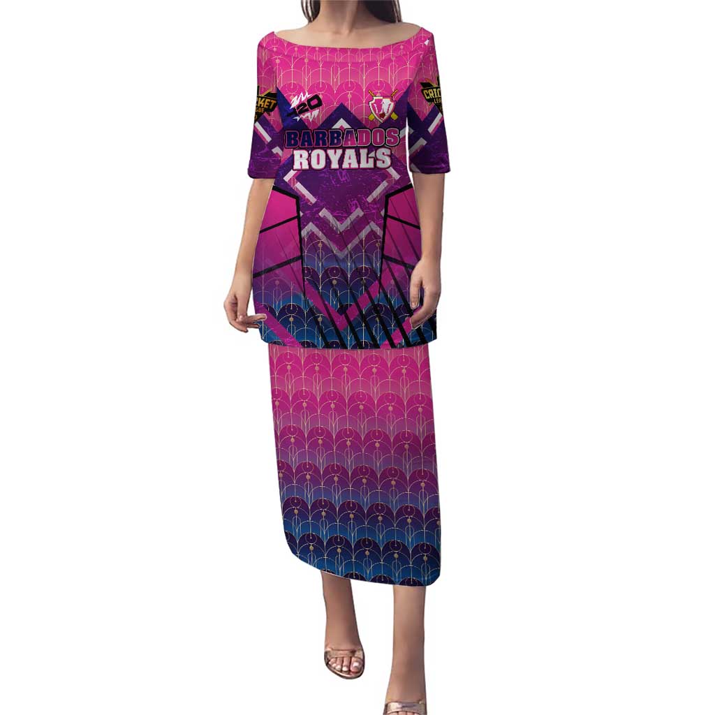 Personalised Barbados Cricket Royals Puletasi Crowned in Rhythm Style