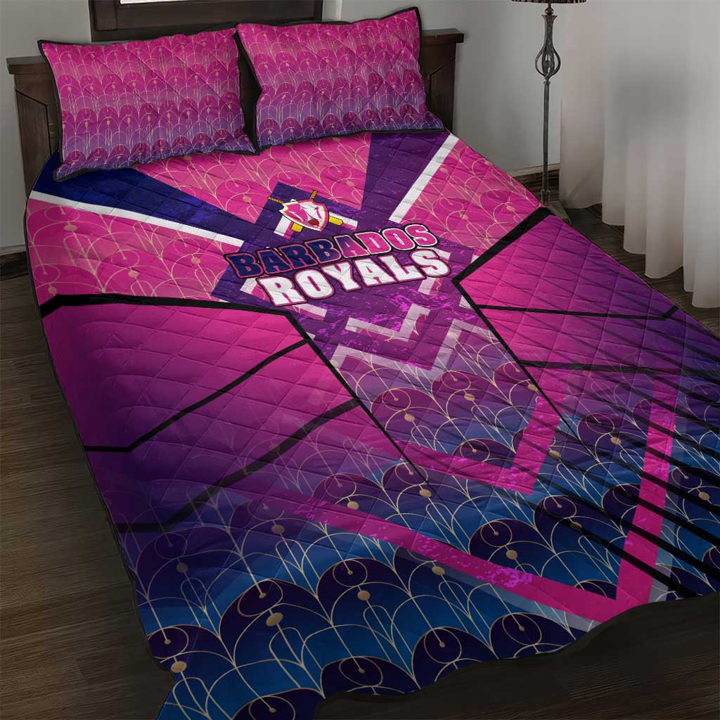 Barbados Cricket Royals Quilt Bed Set Crowned in Rhythm Style