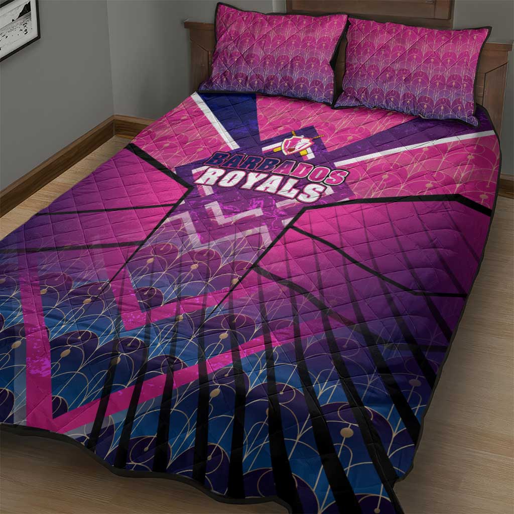 Barbados Cricket Royals Quilt Bed Set Crowned in Rhythm Style