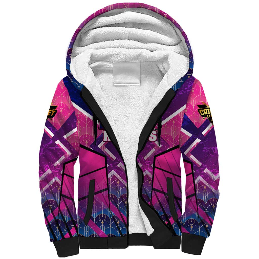 Personalised Barbados Cricket Royals Sherpa Hoodie Crowned in Rhythm Style