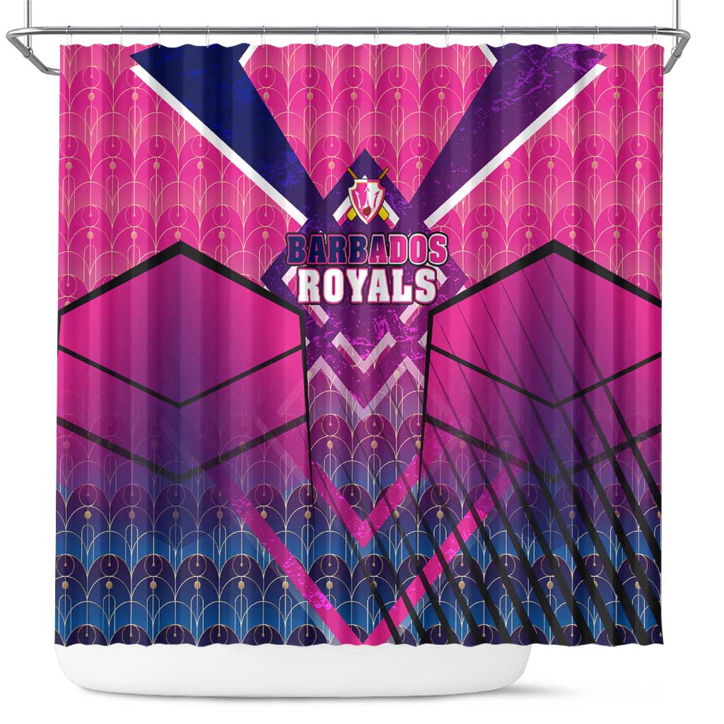 Barbados Cricket Royals Shower Curtain Crowned in Rhythm Style