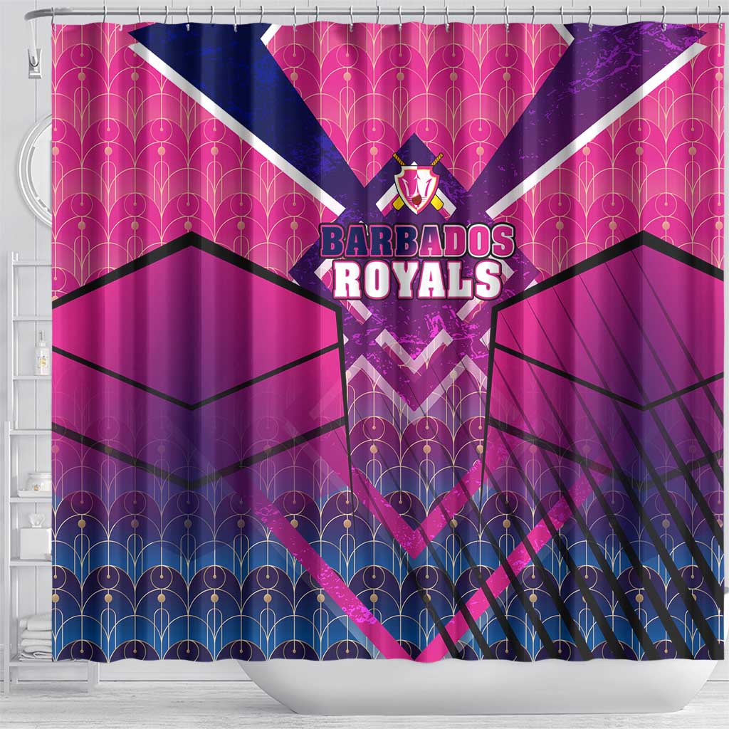 Barbados Cricket Royals Shower Curtain Crowned in Rhythm Style