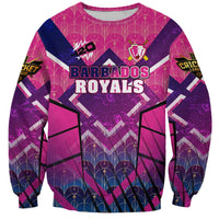 Personalised Barbados Cricket Royals Sweatshirt Crowned in Rhythm Style