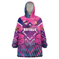 Personalised Barbados Cricket Royals Wearable Blanket Hoodie Crowned in Rhythm Style