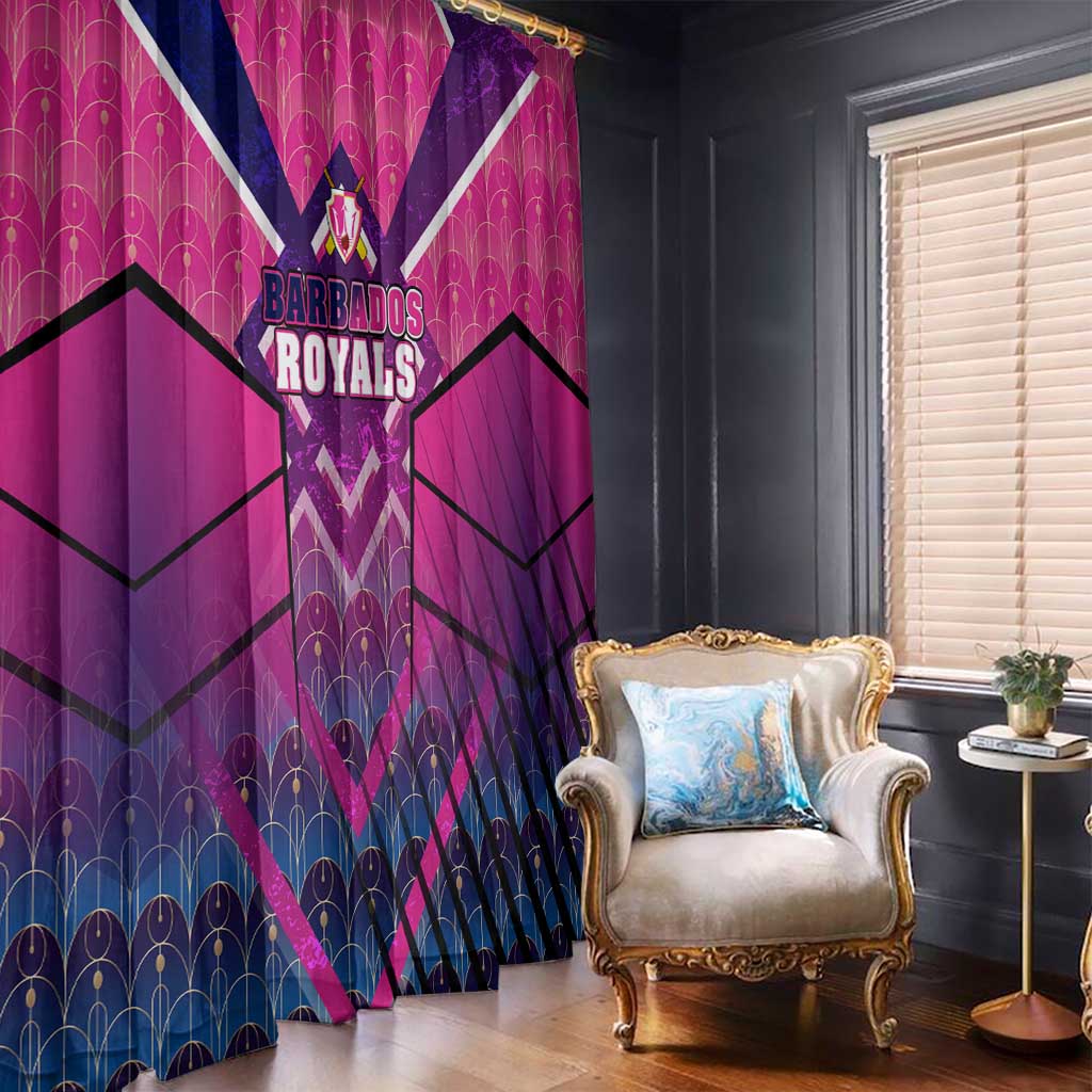 Barbados Cricket Royals Window Curtain Crowned in Rhythm Style
