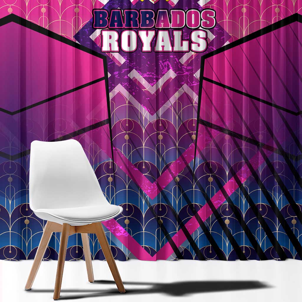 Barbados Cricket Royals Window Curtain Crowned in Rhythm Style