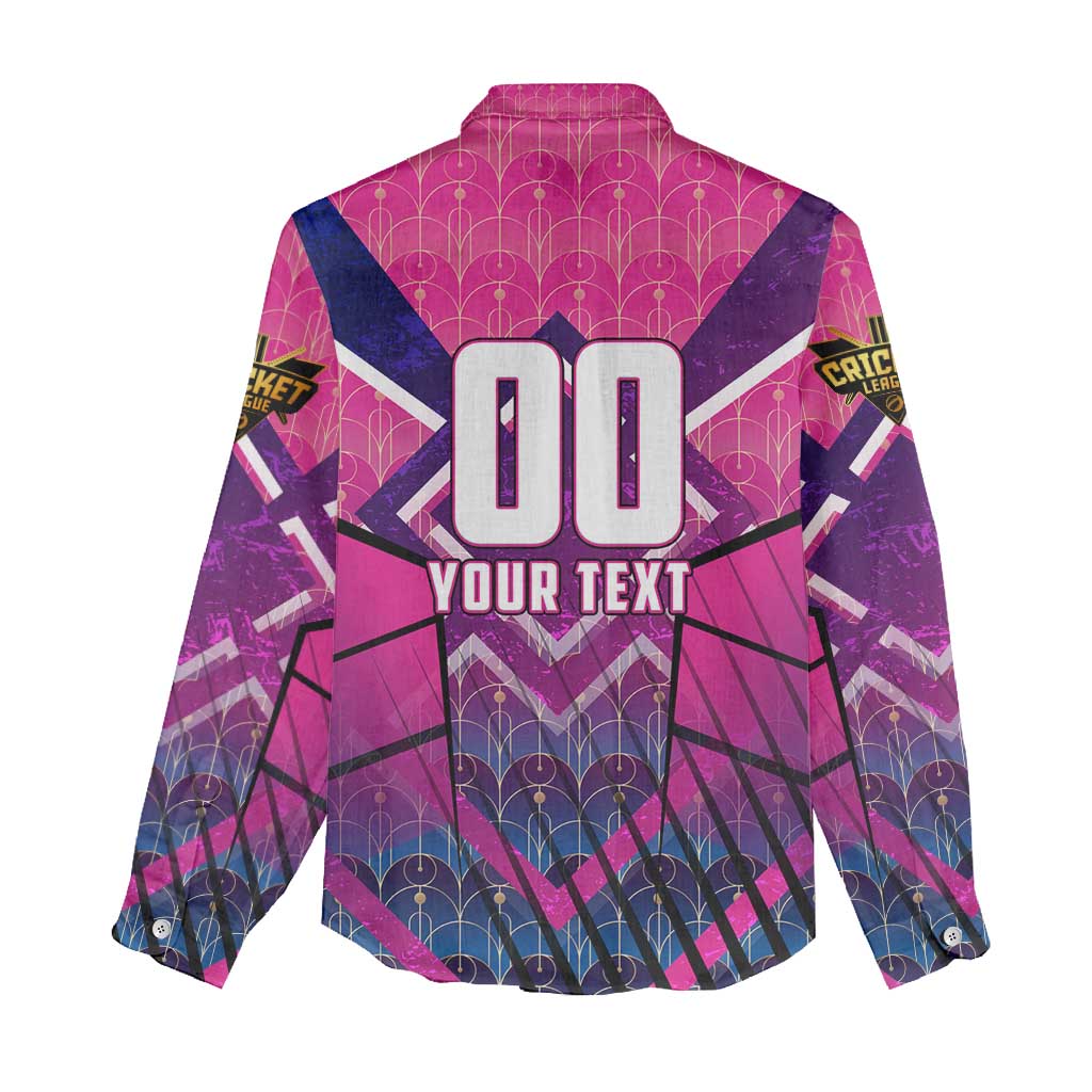 Personalised Barbados Cricket Royals Women Casual Shirt Crowned in Rhythm Style