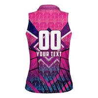 Personalised Barbados Cricket Royals Women Sleeveless Polo Shirt Crowned in Rhythm Style