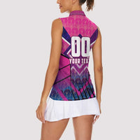 Personalised Barbados Cricket Royals Women Sleeveless Polo Shirt Crowned in Rhythm Style