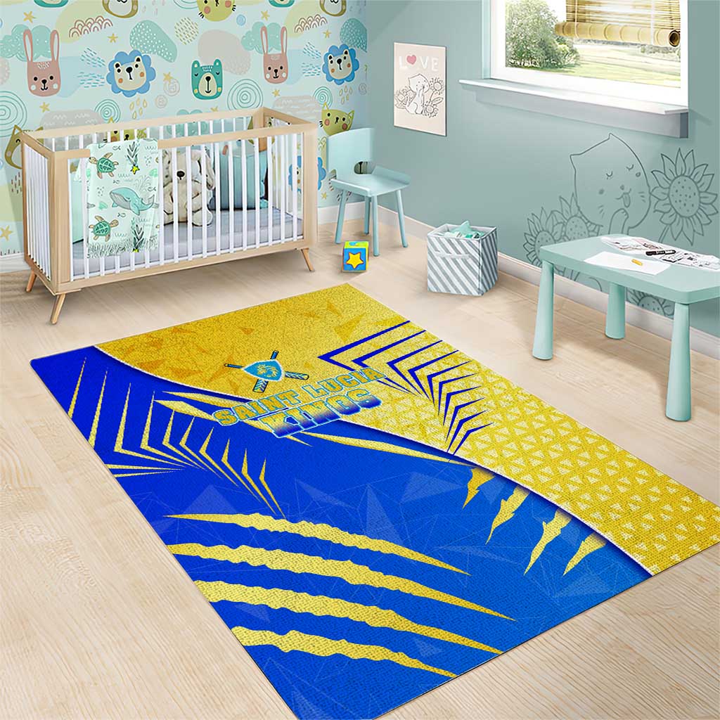 Saint Lucia Cricket Kings Area Rug Abstract Energy Style