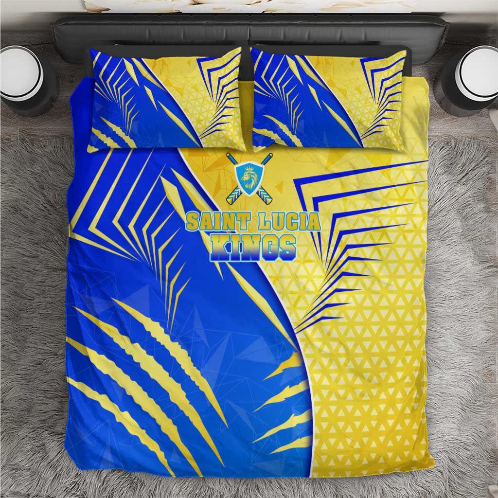 Saint Lucia Cricket Kings Bedding Set Abstract Energy Style
