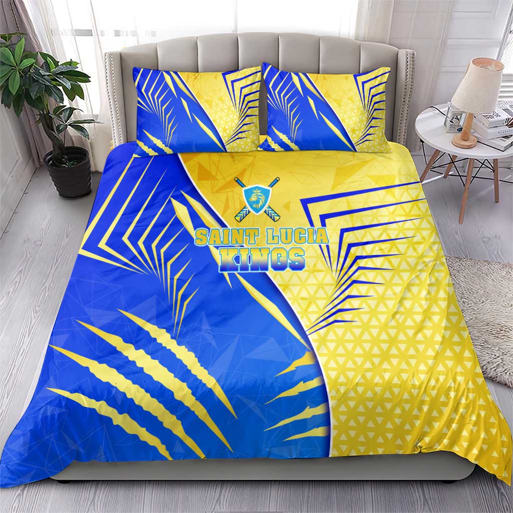 Saint Lucia Cricket Kings Bedding Set Abstract Energy Style