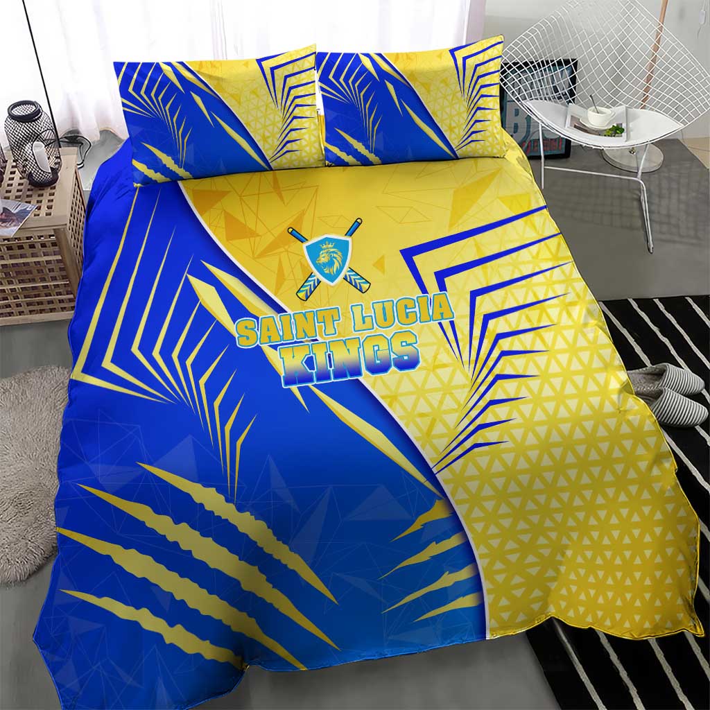 Saint Lucia Cricket Kings Bedding Set Abstract Energy Style
