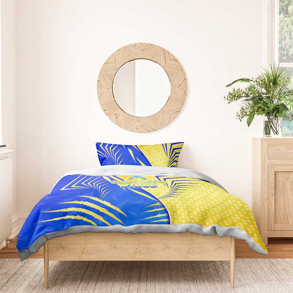 Saint Lucia Cricket Kings Bedding Set Abstract Energy Style