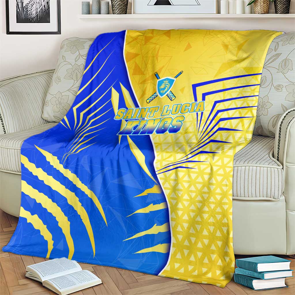 Saint Lucia Cricket Kings Blanket Abstract Energy Style