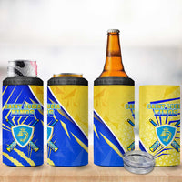 Saint Lucia Cricket Kings 4 in 1 Can Cooler Tumbler Abstract Energy Style