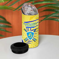 Saint Lucia Cricket Kings 4 in 1 Can Cooler Tumbler Abstract Energy Style
