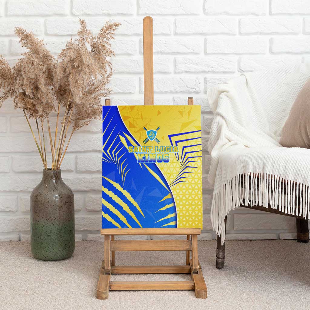 Saint Lucia Cricket Kings Canvas Wall Art Abstract Energy Style