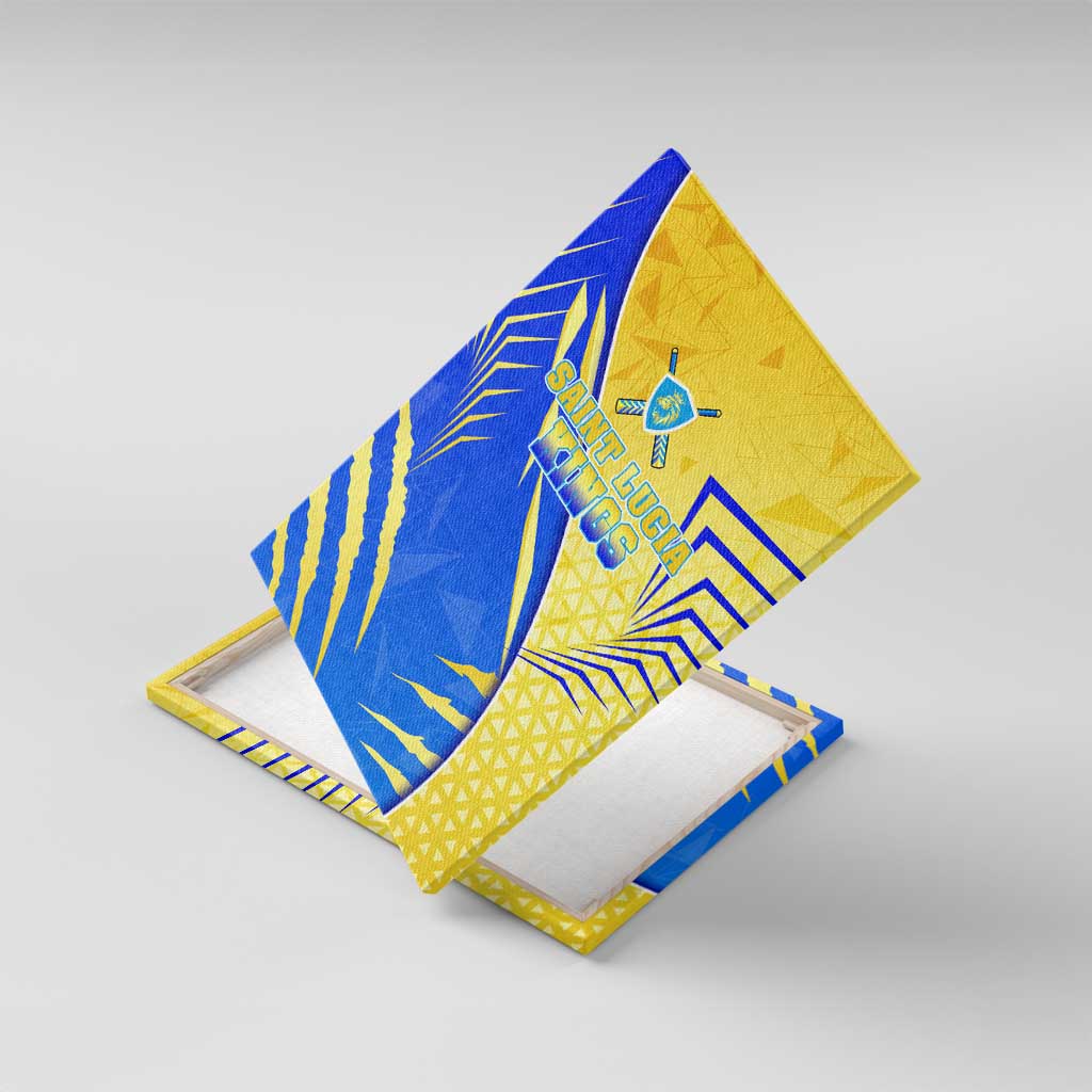 Saint Lucia Cricket Kings Canvas Wall Art Abstract Energy Style