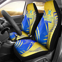 Saint Lucia Cricket Kings Car Seat Cover Abstract Energy Style