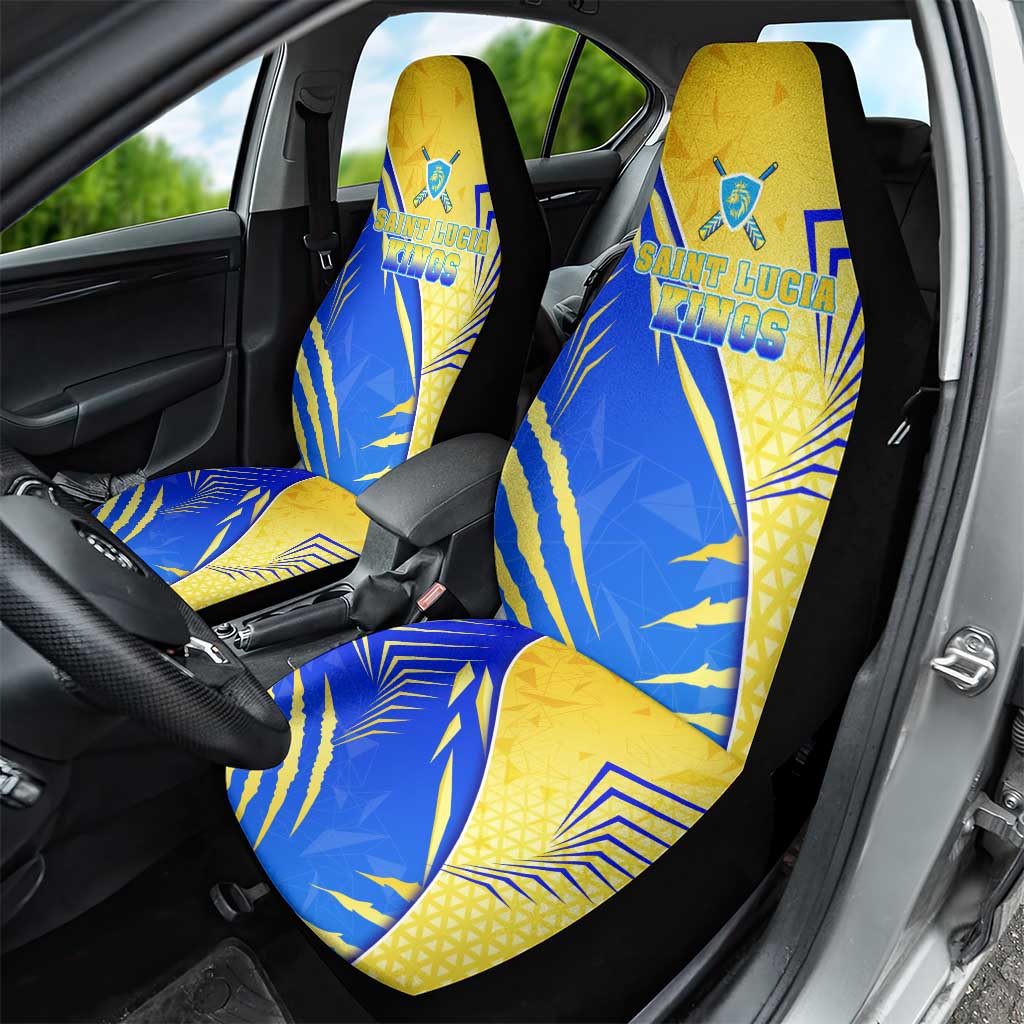 Saint Lucia Cricket Kings Car Seat Cover Abstract Energy Style