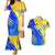 Personalised Saint Lucia Cricket Kings Couples Matching Mermaid Dress and Hawaiian Shirt Abstract Energy Style