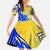 Personalised Saint Lucia Cricket Kings Family Matching Off Shoulder Maxi Dress and Hawaiian Shirt Abstract Energy Style