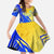 Personalised Saint Lucia Cricket Kings Family Matching Puletasi and Hawaiian Shirt Abstract Energy Style