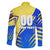 Personalised Saint Lucia Cricket Kings Family Matching Puletasi and Hawaiian Shirt Abstract Energy Style