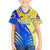 Personalised Saint Lucia Cricket Kings Family Matching Puletasi and Hawaiian Shirt Abstract Energy Style