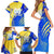 Personalised Saint Lucia Cricket Kings Family Matching Short Sleeve Bodycon Dress and Hawaiian Shirt Abstract Energy Style