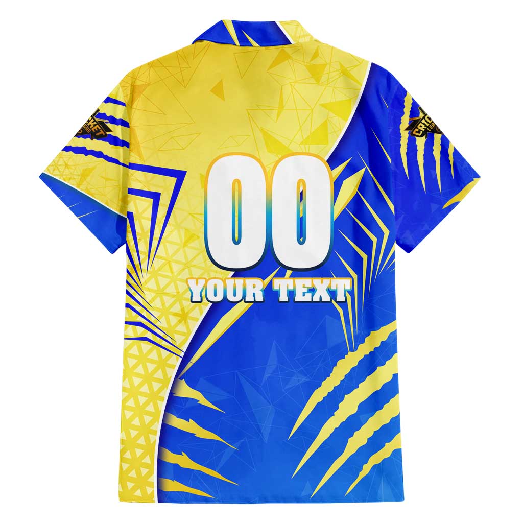 Personalised Saint Lucia Cricket Kings Family Matching Short Sleeve Bodycon Dress and Hawaiian Shirt Abstract Energy Style