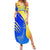 Personalised Saint Lucia Cricket Kings Family Matching Summer Maxi Dress and Hawaiian Shirt Abstract Energy Style