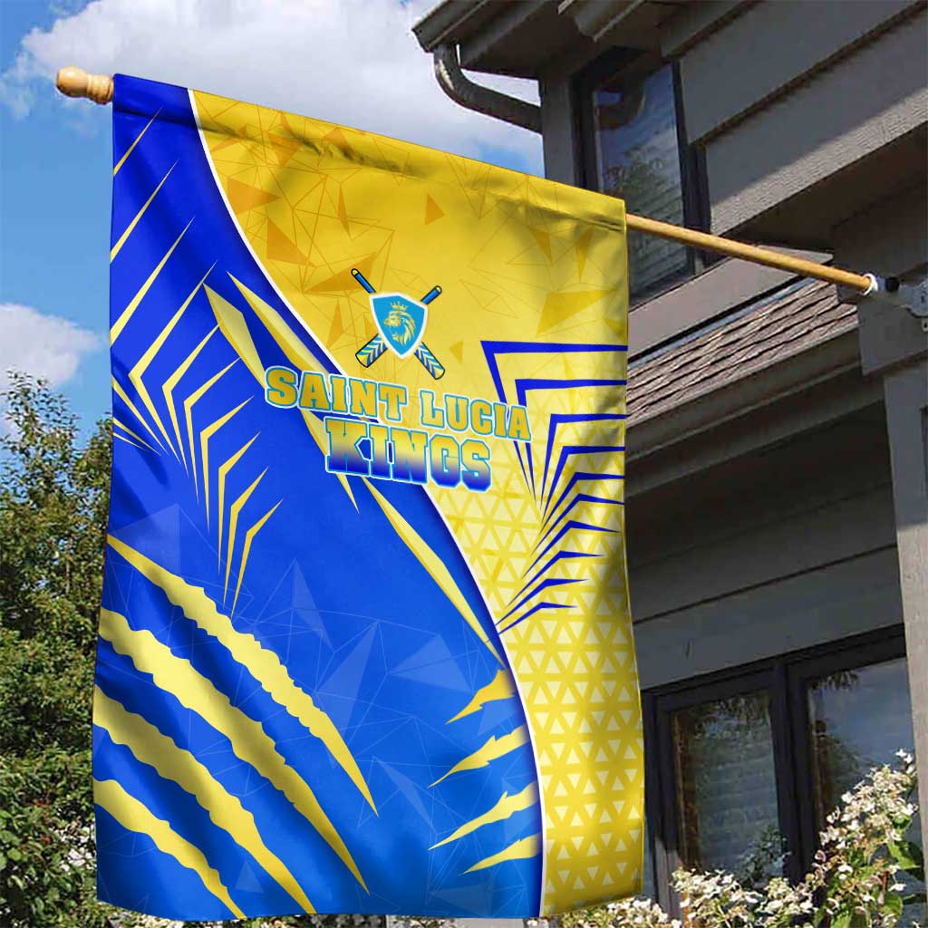 Saint Lucia Cricket Kings Garden Flag Abstract Energy Style