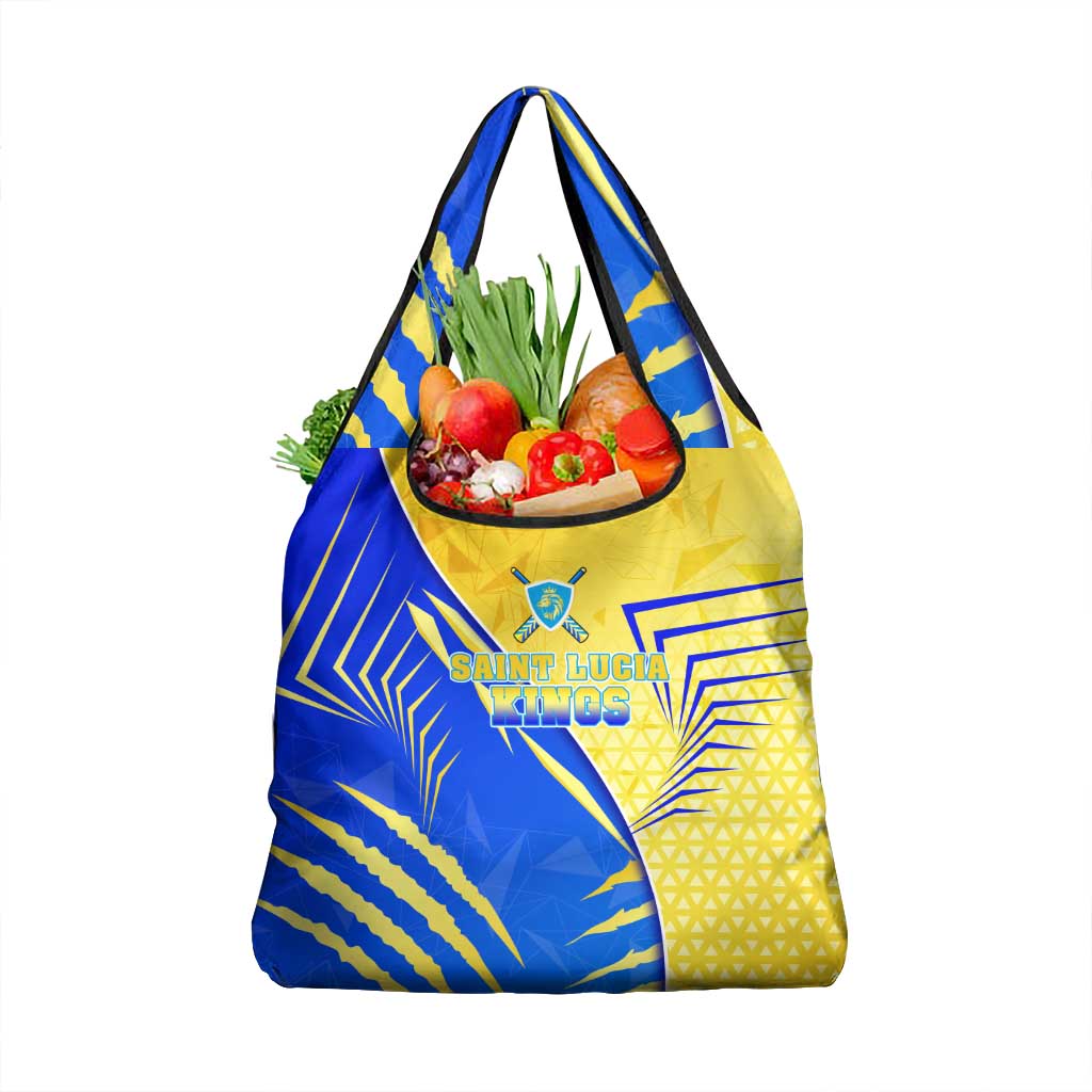 Saint Lucia Cricket Kings Grocery Bag Abstract Energy Style