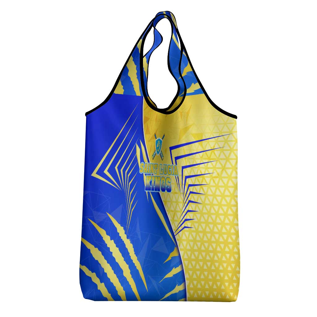 Saint Lucia Cricket Kings Grocery Bag Abstract Energy Style