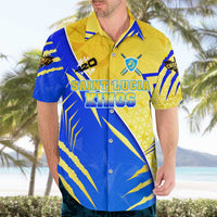 Personalised Saint Lucia Cricket Kings Hawaiian Shirt Abstract Energy Style
