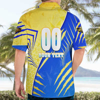 Personalised Saint Lucia Cricket Kings Hawaiian Shirt Abstract Energy Style