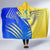 Saint Lucia Cricket Kings Hooded Blanket Abstract Energy Style