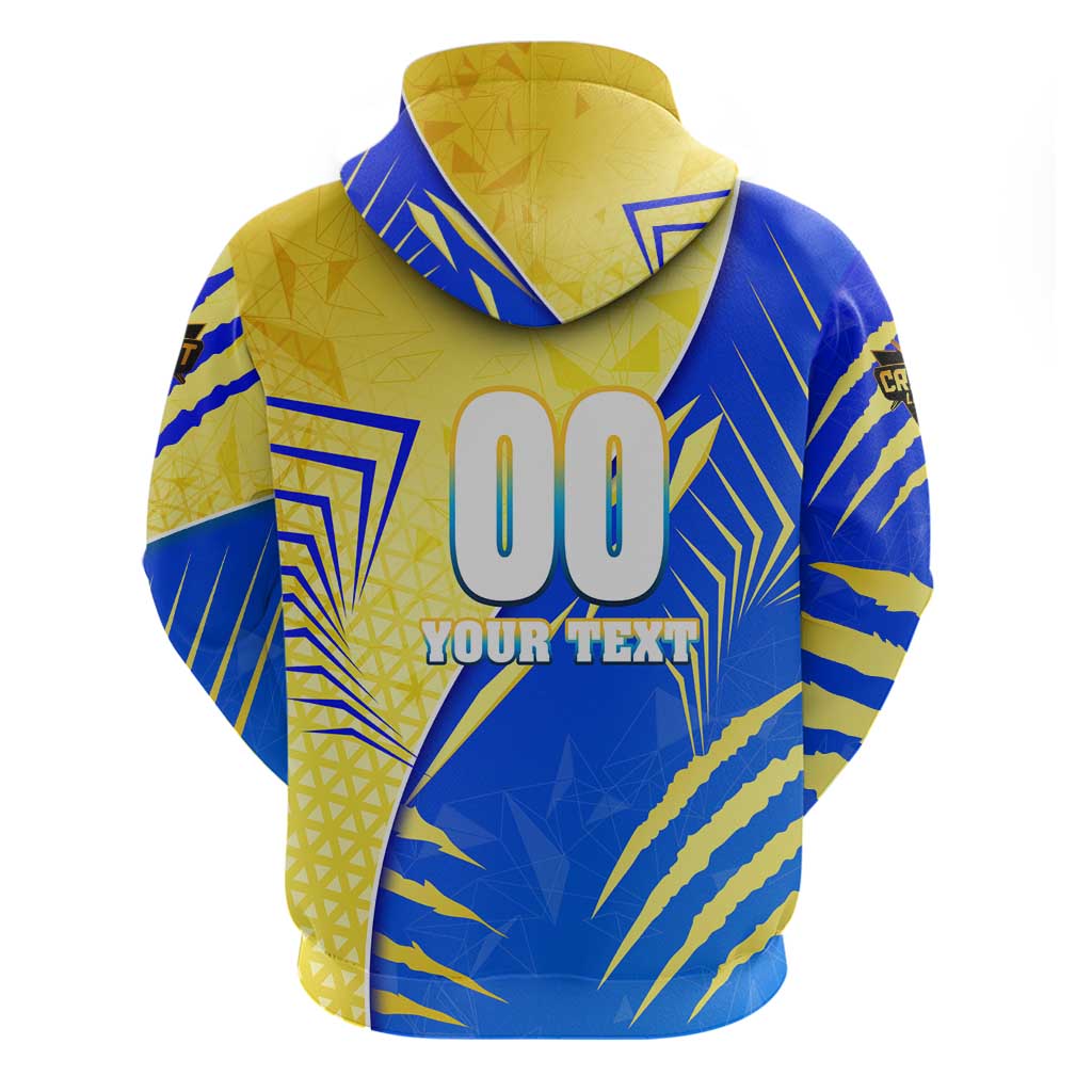 Personalised Saint Lucia Cricket Kings Hoodie Abstract Energy Style
