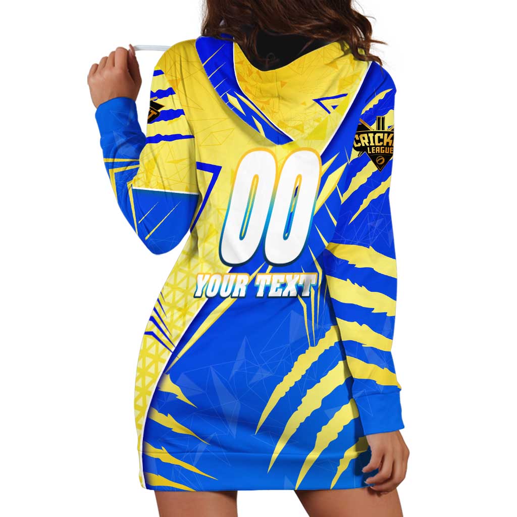 Personalised Saint Lucia Cricket Kings Hoodie Dress Abstract Energy Style
