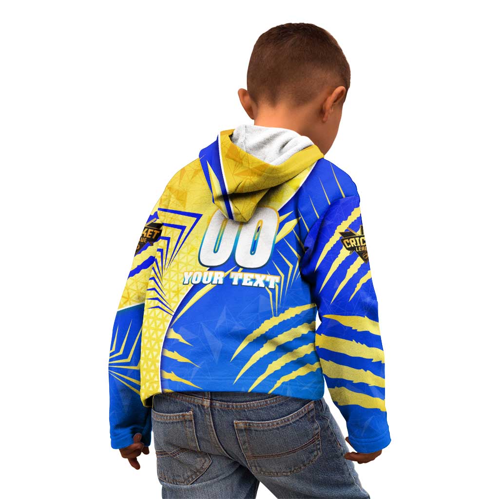 Personalised Saint Lucia Cricket Kings Kid Hoodie Abstract Energy Style