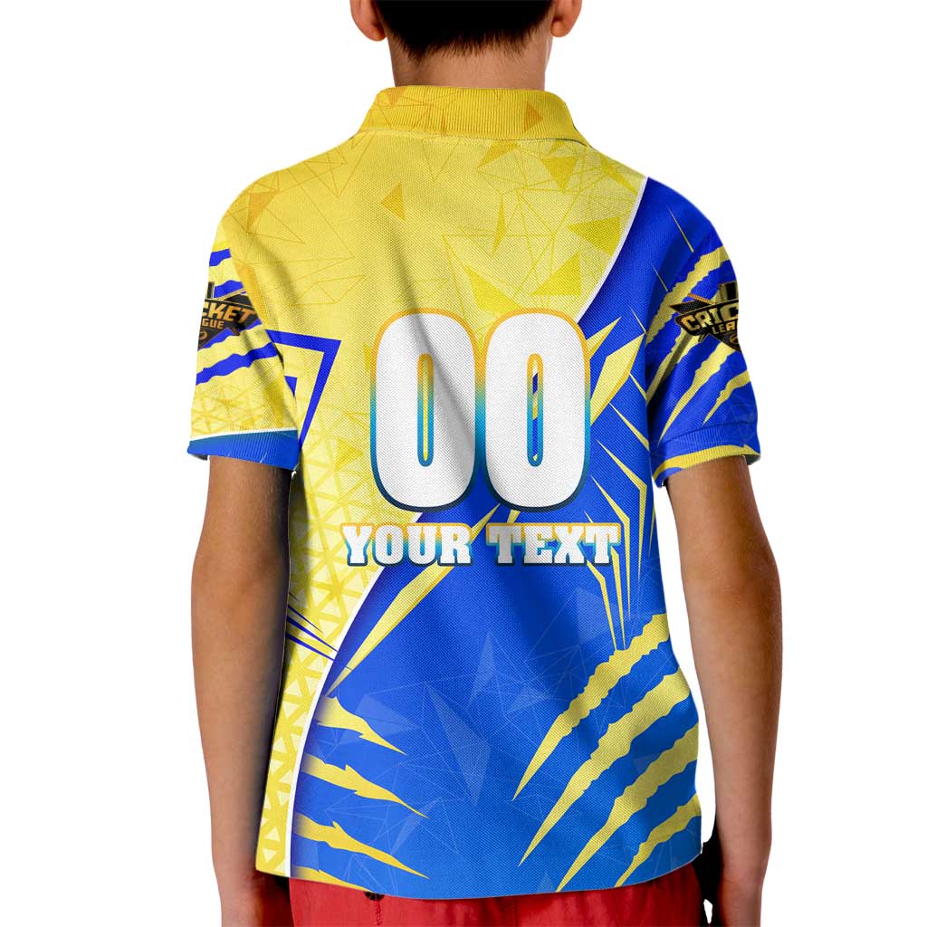 Personalised Saint Lucia Cricket Kings Kid Polo Shirt Abstract Energy Style