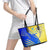 Saint Lucia Cricket Kings Leather Tote Bag Abstract Energy Style